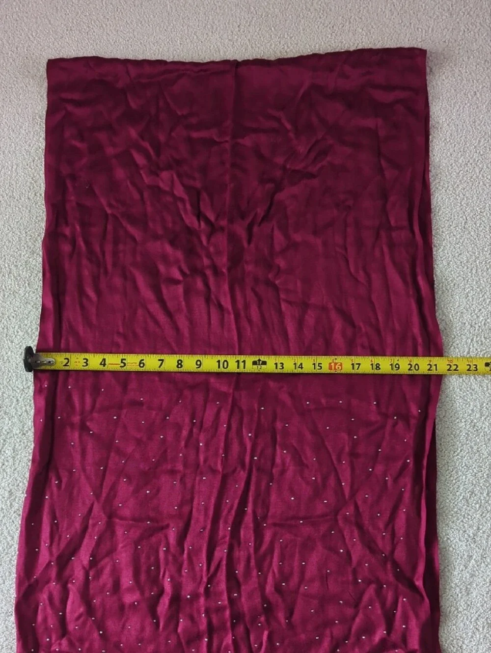 3 For $30. White House Black Market Burgundy Beaded Fringe Scarf